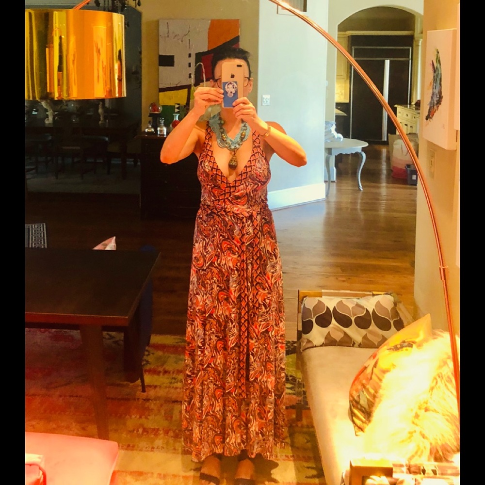 Diane von Furstenberg Silk wrap maxi dress